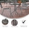 Flash Furniture Barker 23.5'' Silver Square Tempered Glass Metal Table TLH-073A-1-SV-GG - alternate 5